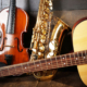 Close up of musical instruments